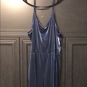 Beautiful crushed velour blue pullon jumper